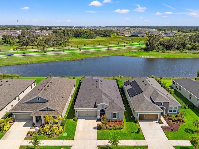 6123 Golden Nettle Dr, Apollo Beach, FL 33572 - aerial view of residential area featuring a large body of water