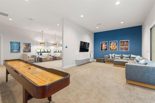 6123 Golden Nettle Dr, Apollo Beach, FL 33572 - playroom featuring carpet, recessed lighting, and baseboards
