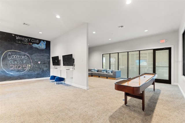 6123 Golden Nettle Dr, Apollo Beach, FL 33572 - playroom featuring carpet flooring, baseboards, and recessed lighting