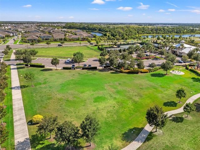 6123 Golden Nettle Dr, Apollo Beach, FL 33572 - aerial view of residential area featuring a nearby body of water