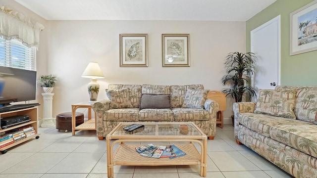 600 71st Ave Unit 16, St Pete Beach, FL 33706 - living area with light tile patterned floors