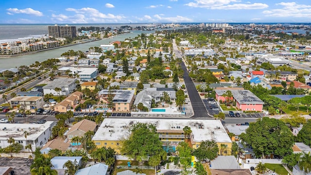 600 71st Ave Unit 16, St Pete Beach, FL 33706 - aerial view of property and surrounding area featuring a nearby body of water
