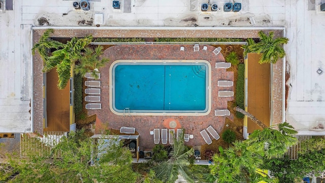 600 71st Ave Unit 16, St Pete Beach, FL 33706 - drone / aerial view of a pool area