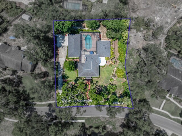 4611 Ackerly Way, Brandon, FL 33511 - view of property location featuring a pool area and property boundaries highlighted