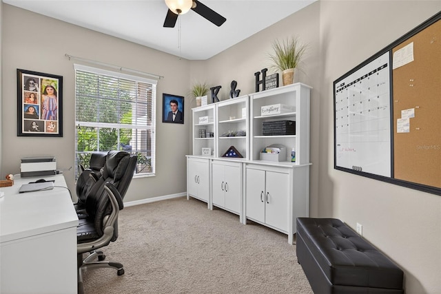 111 Falling Water Dr, Brandon, FL 33511 - office space with light colored carpet and ceiling fan