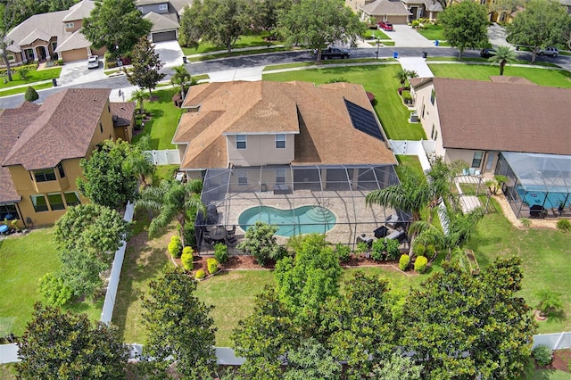 111 Falling Water Dr, Brandon, FL 33511 - aerial perspective of suburban area with a pool area