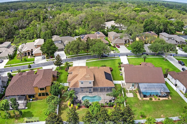 111 Falling Water Dr, Brandon, FL 33511 - aerial perspective of suburban area featuring a forest