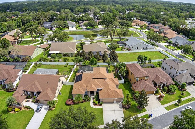 111 Falling Water Dr, Brandon, FL 33511 - aerial view of residential area featuring a large body of water