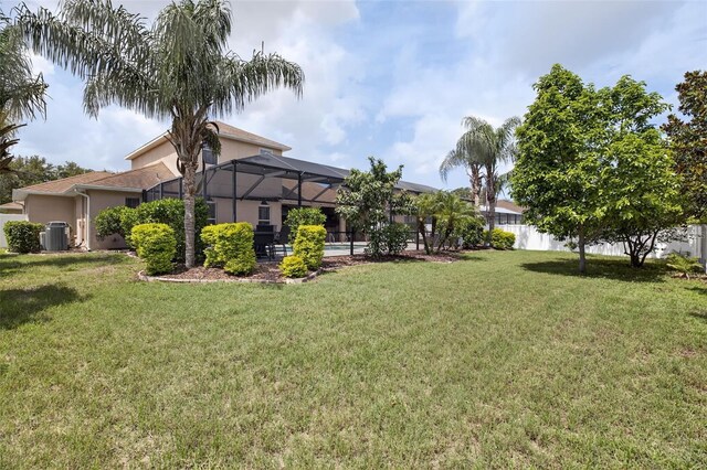 111 Falling Water Dr, Brandon, FL 33511 - view of yard featuring a lanai