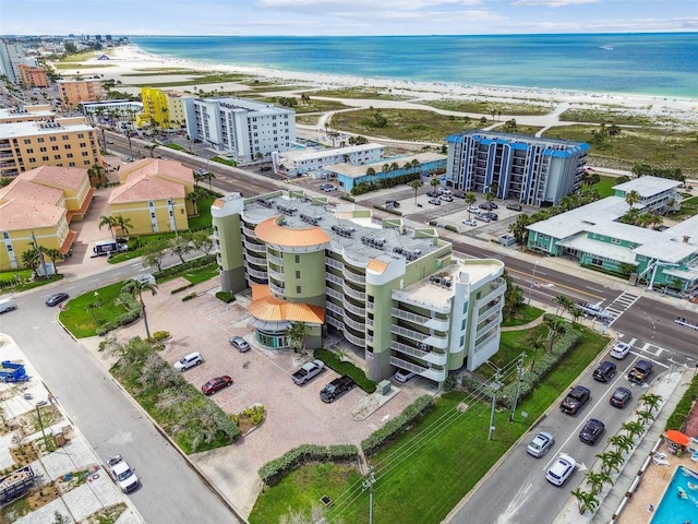 11605 Gulf Blvd Unit 506, Saint Petersburg, FL 33706 - drone / aerial view of apartment complex / building and waterfront with a beach