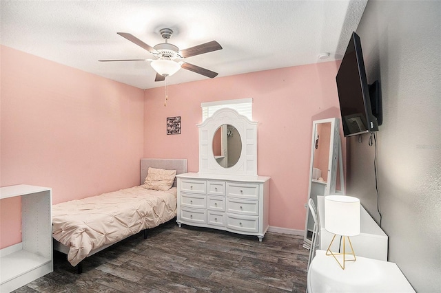 146 Rain Berry Ave, Ruskin, FL 33570 - bedroom with dark wood-style flooring and ceiling fan