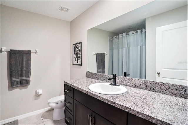 146 Rain Berry Ave, Ruskin, FL 33570 - bathroom featuring vanity, tile patterned floors, and curtained shower