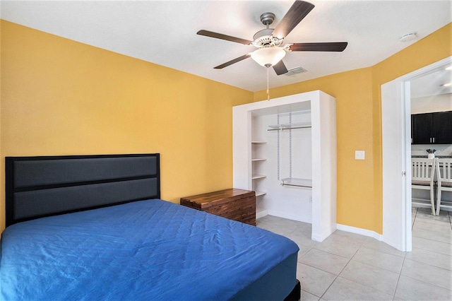 146 Rain Berry Ave, Ruskin, FL 33570 - bedroom with light tile patterned floors and a ceiling fan