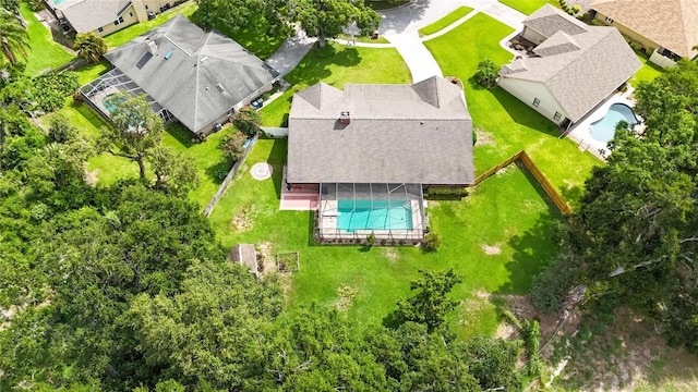 414 Summit Chase Dr, Valrico, FL 33594 - aerial perspective of suburban area with a pool area