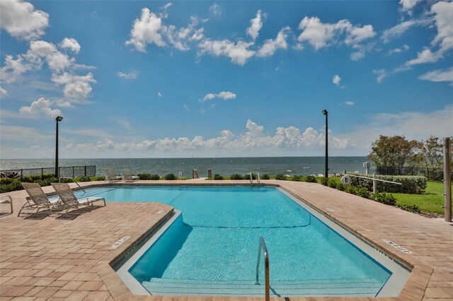 6468 Rubia Cir, Apollo Beach, FL 33572 - community pool featuring a patio and a water view