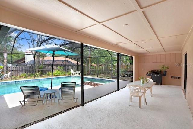 107 Halton Cir, Seffner, FL 33584 - view of pool featuring area for grilling