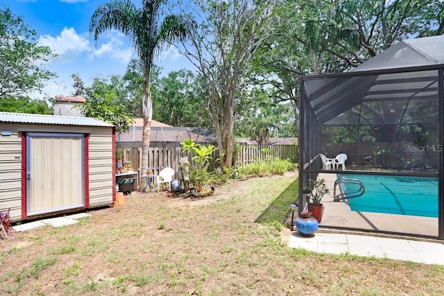 107 Halton Cir, Seffner, FL 33584 - view of yard with a lanai