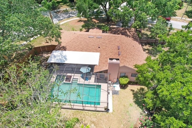 107 Halton Cir, Seffner, FL 33584 - aerial view of property and surrounding area featuring a pool area