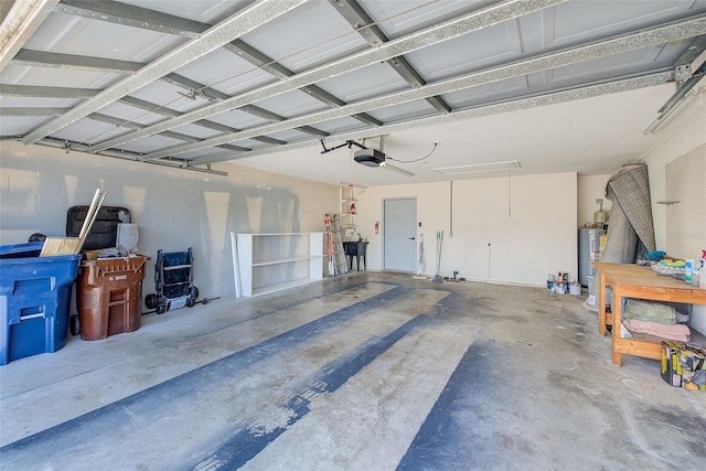 22943 Sills Loop, Land O Lakes, FL 34639 - garage featuring a garage door opener and water heater