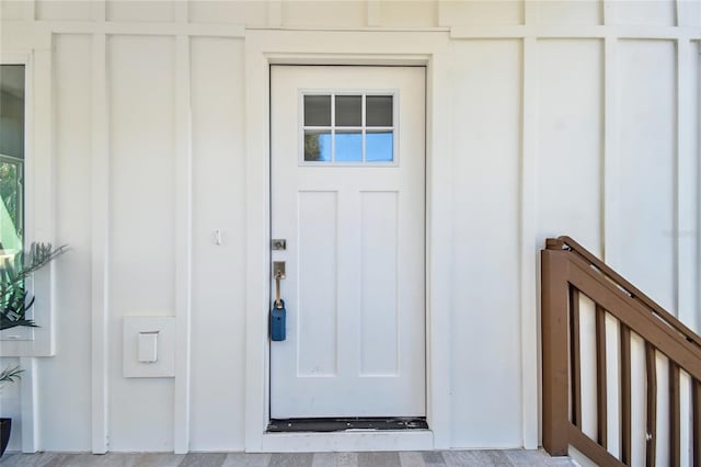 6433 Werner Ave, New Port Richey, FL 34652 - entrance to property featuring board and batten siding