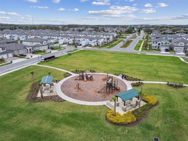 33287 Sycamore Leaf Dr, Wesley Chapel, FL 33545 - aerial view of residential area with a recreational park