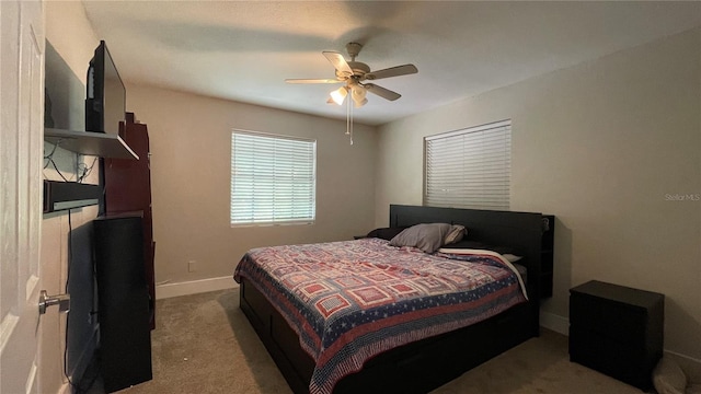 4735 W Leila Ave, Tampa, FL 33616 - bedroom featuring carpet, baseboards, and a ceiling fan