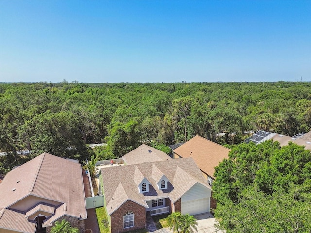 9709 Bay Colony Dr, Riverview, FL 33578 - aerial view of property and surrounding area with a heavily wooded area