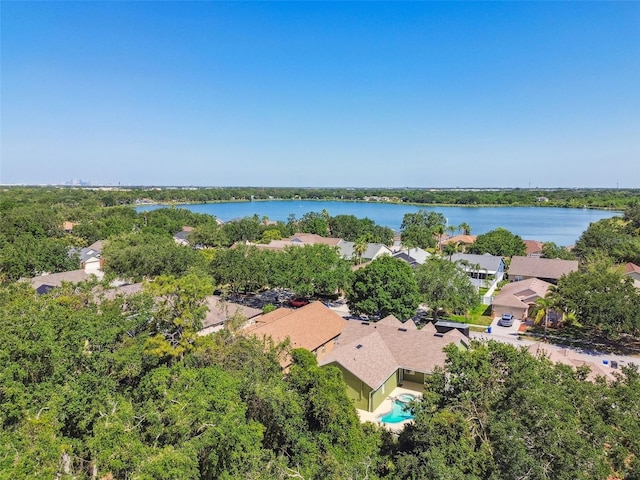 9709 Bay Colony Dr, Riverview, FL 33578 - aerial perspective of suburban area with a pool area and a large body of water