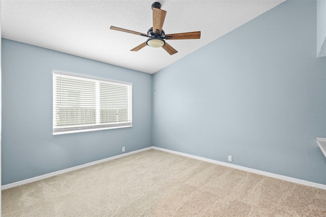 12009 Wandsworth Dr, Tampa, FL 33626 - unfurnished room featuring carpet, a ceiling fan, baseboards, and a textured ceiling