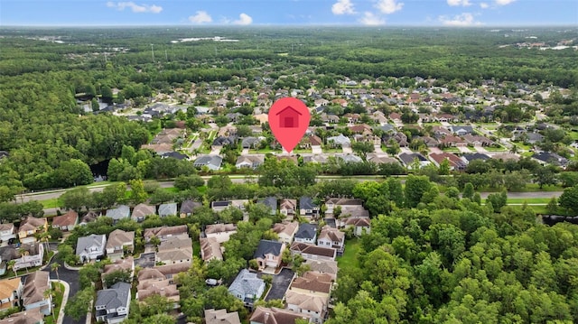 12009 Wandsworth Dr, Tampa, FL 33626 - aerial view of property's location featuring a heavily wooded area and nearby suburban area