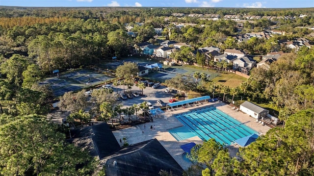 12009 Wandsworth Dr, Tampa, FL 33626 - aerial view of a heavily wooded area