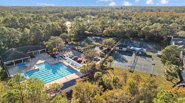 12009 Wandsworth Dr, Tampa, FL 33626 - bird's eye view of a forest and a pool