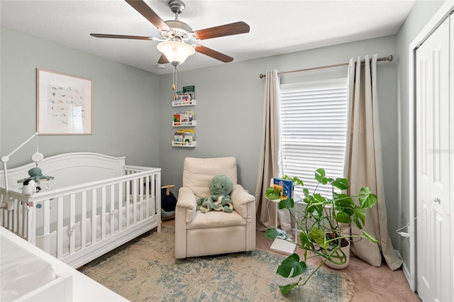 10512 Fuzzy Cattail St, Riverview, FL 33578 - carpeted bedroom featuring a ceiling fan