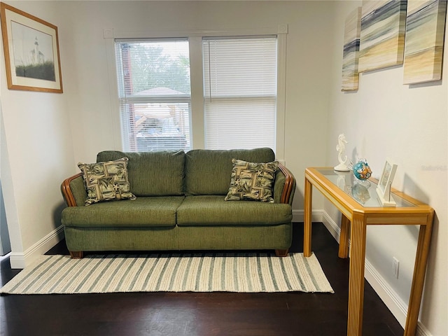 4049 Ponea Dr, Sarasota, FL 34241 - living room with baseboards and wood finished floors
