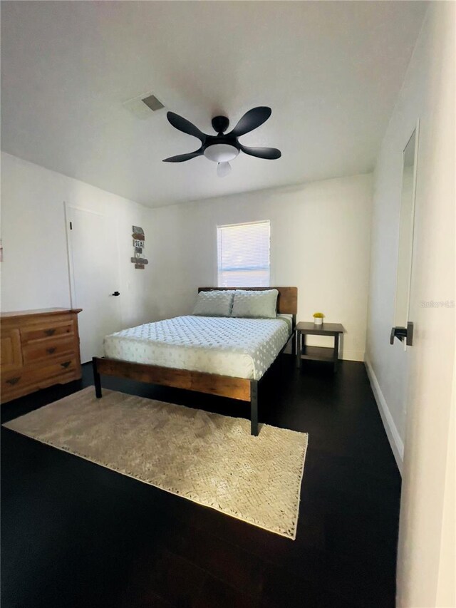 4049 Ponea Dr, Sarasota, FL 34241 - bedroom with a ceiling fan and baseboards