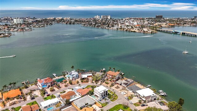 7125 S Shore Dr S, Saint Petersburg, FL 33707 - aerial overview of property's location with a nearby body of water and nearby urban area