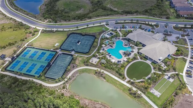 4795 Freccia Loop, Wesley Chapel, FL 33543 - view of property location with a pool and a large body of water