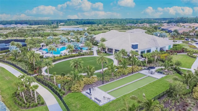 4795 Freccia Loop, Wesley Chapel, FL 33543 - bird's eye view of a pool