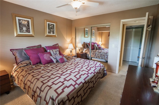 1846 Golfview Dr Unit 1846, Tarpon Springs, FL 34689 - carpeted bedroom with a closet and ceiling fan