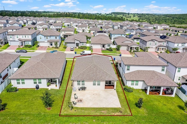 2296 Crossbow St, Clermont, FL 34715 - aerial perspective of suburban area with property boundaries highlighted