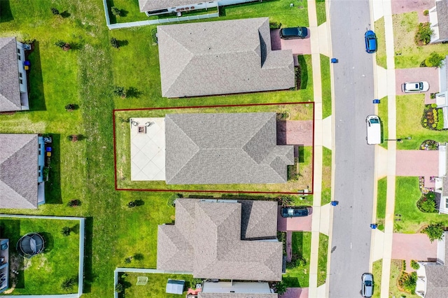 2296 Crossbow St, Clermont, FL 34715 - aerial perspective of suburban area with property boundaries highlighted