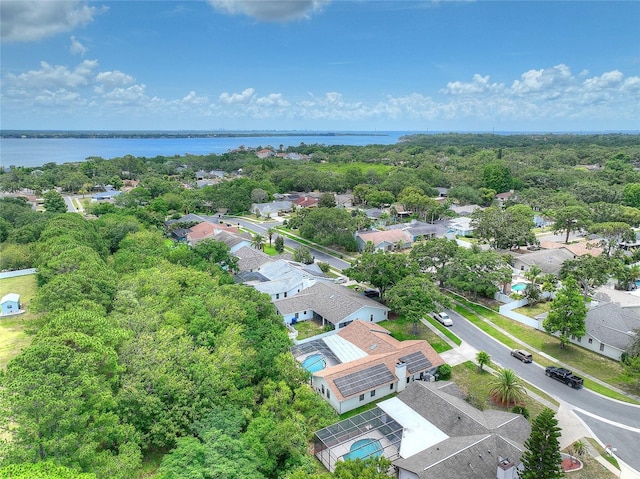 313 Oak Crest Dr, Safety Harbor, FL 34695 - aerial perspective of suburban area featuring a large body of water