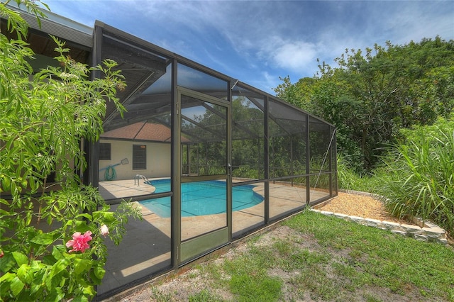 313 Oak Crest Dr, Safety Harbor, FL 34695 - outdoor pool with a patio area and a lanai