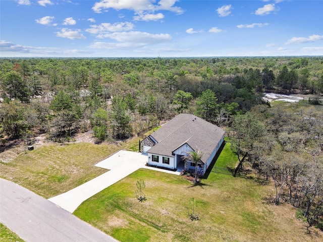 13334 Oldenburg Dr, Hudson, FL 34667 - view from above of property with a heavily wooded area