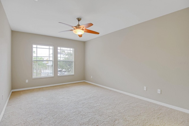 16137 Churchview Dr, Lithia, FL 33547 - spare room featuring a ceiling fan, baseboards, and carpet floors