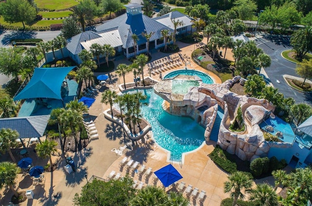 16137 Churchview Dr, Lithia, FL 33547 - drone / aerial view of a pool