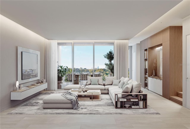1028 Sunset Point Rd Unit R4, Clearwater, FL 33755 - living room featuring a wall of windows