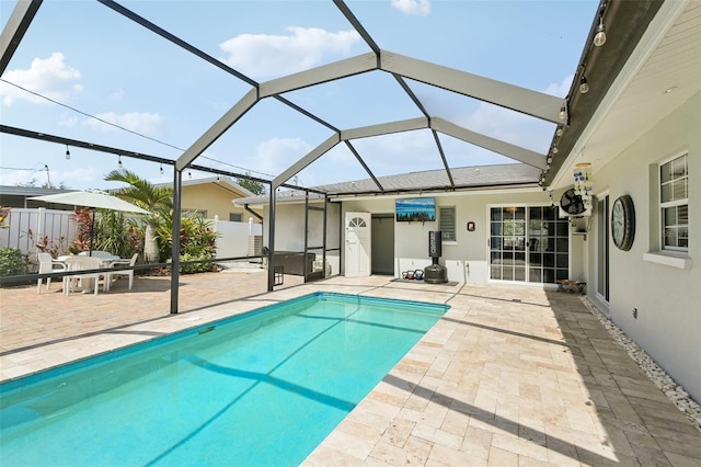 3966 High Bluff Dr, Largo, FL 33770 - view of swimming pool featuring a patio area and a lanai