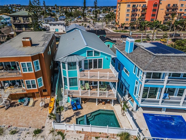 13303 Gulf Ln, Madeira Beach, FL 33708 - drone / aerial view of a pool