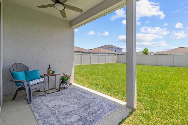 10945 High Noon Trl, Parrish, FL 34219 - view of patio featuring ceiling fan